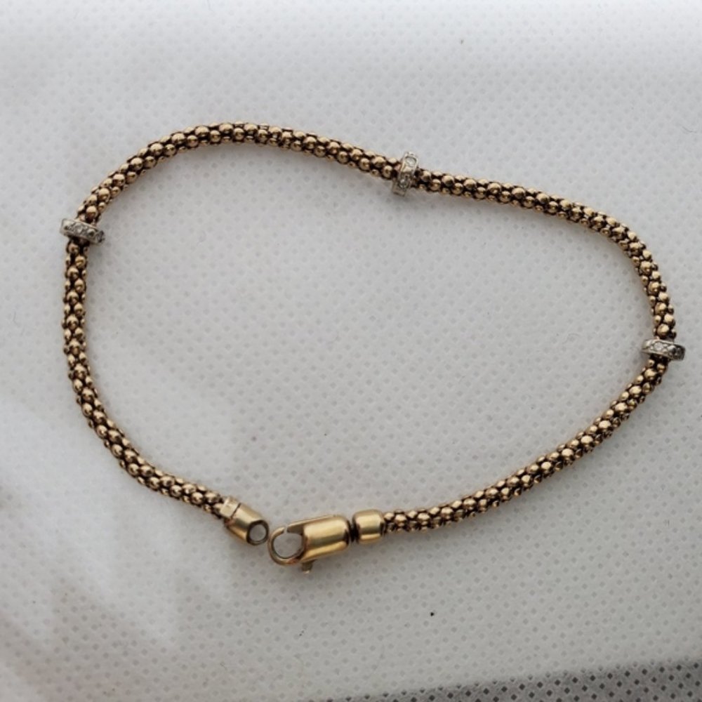 Sterling silver Gold Toned Bracelet